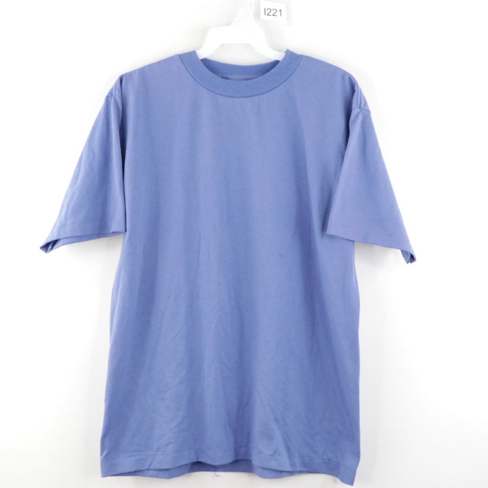 Vintage Blank Short Sleeve T-Shirt Purple USA Made